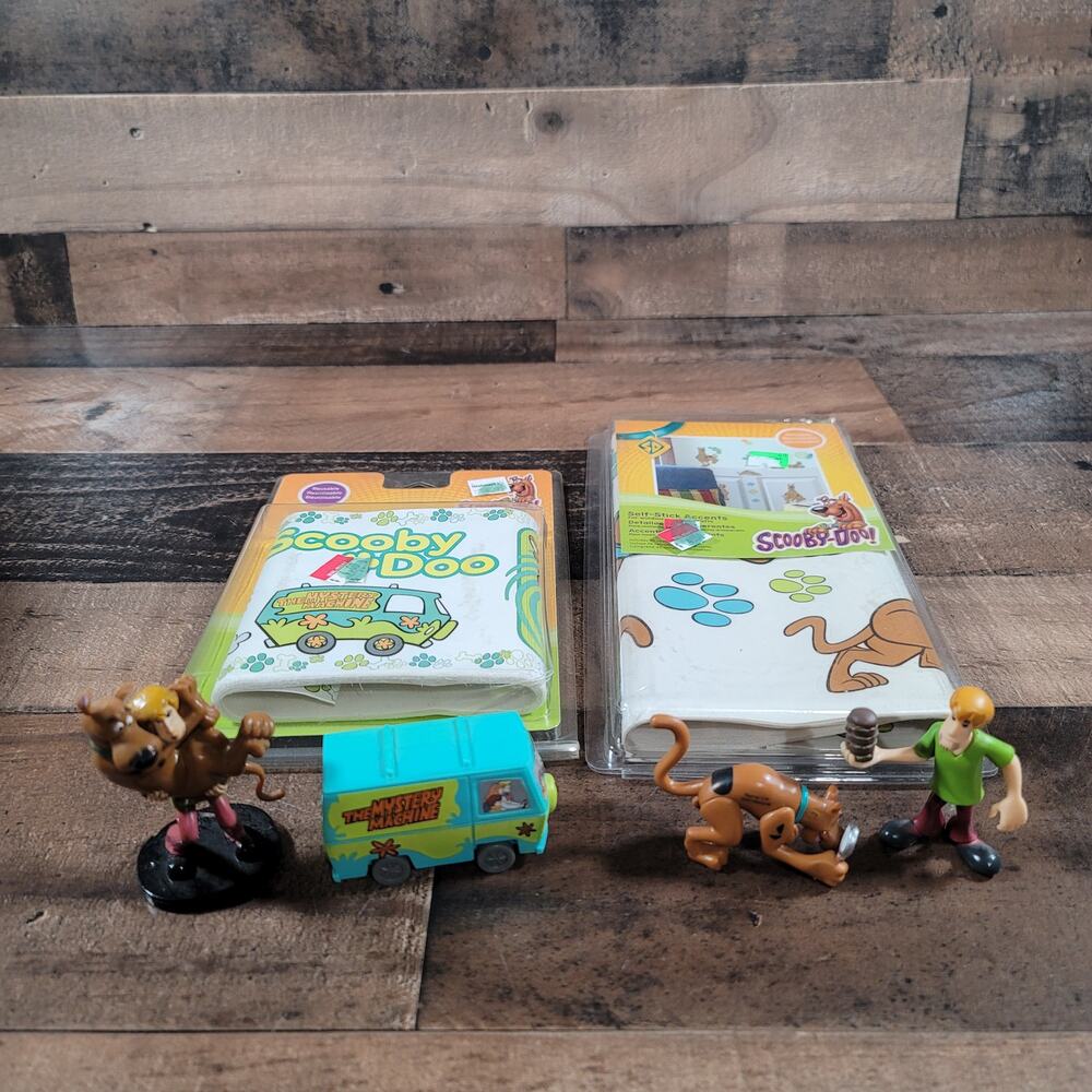 Scooby Doo Shaggy Mystery Machine Figures Scooby Reusable Room Border Stickers